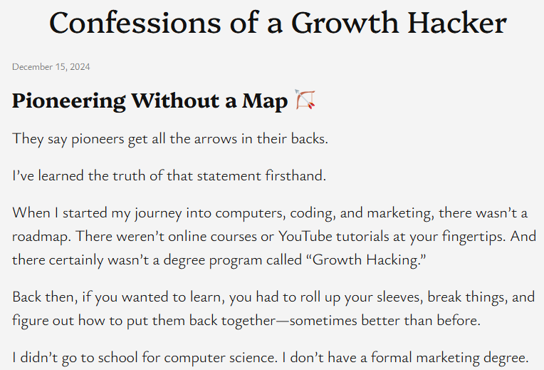 Confessions of a Growth Hacker